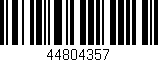 Código de barras (EAN, GTIN, SKU, ISBN): '44804357'