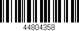 Código de barras (EAN, GTIN, SKU, ISBN): '44804358'