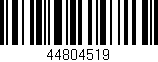 Código de barras (EAN, GTIN, SKU, ISBN): '44804519'