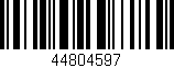 Código de barras (EAN, GTIN, SKU, ISBN): '44804597'