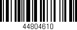 Código de barras (EAN, GTIN, SKU, ISBN): '44804610'