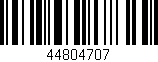 Código de barras (EAN, GTIN, SKU, ISBN): '44804707'