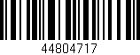 Código de barras (EAN, GTIN, SKU, ISBN): '44804717'