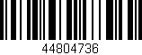 Código de barras (EAN, GTIN, SKU, ISBN): '44804736'