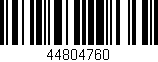 Código de barras (EAN, GTIN, SKU, ISBN): '44804760'