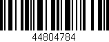 Código de barras (EAN, GTIN, SKU, ISBN): '44804784'