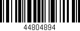 Código de barras (EAN, GTIN, SKU, ISBN): '44804894'
