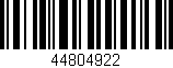 Código de barras (EAN, GTIN, SKU, ISBN): '44804922'