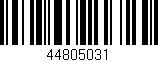 Código de barras (EAN, GTIN, SKU, ISBN): '44805031'