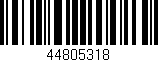 Código de barras (EAN, GTIN, SKU, ISBN): '44805318'