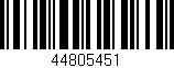 Código de barras (EAN, GTIN, SKU, ISBN): '44805451'