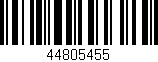 Código de barras (EAN, GTIN, SKU, ISBN): '44805455'
