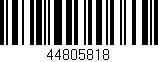 Código de barras (EAN, GTIN, SKU, ISBN): '44805818'