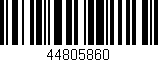 Código de barras (EAN, GTIN, SKU, ISBN): '44805860'