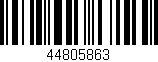 Código de barras (EAN, GTIN, SKU, ISBN): '44805863'