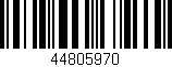 Código de barras (EAN, GTIN, SKU, ISBN): '44805970'