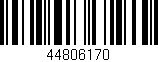Código de barras (EAN, GTIN, SKU, ISBN): '44806170'