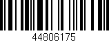Código de barras (EAN, GTIN, SKU, ISBN): '44806175'