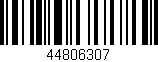 Código de barras (EAN, GTIN, SKU, ISBN): '44806307'
