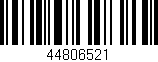 Código de barras (EAN, GTIN, SKU, ISBN): '44806521'
