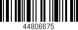 Código de barras (EAN, GTIN, SKU, ISBN): '44806675'
