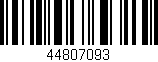 Código de barras (EAN, GTIN, SKU, ISBN): '44807093'