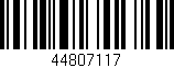 Código de barras (EAN, GTIN, SKU, ISBN): '44807117'