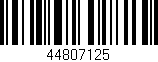 Código de barras (EAN, GTIN, SKU, ISBN): '44807125'