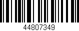 Código de barras (EAN, GTIN, SKU, ISBN): '44807349'