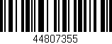 Código de barras (EAN, GTIN, SKU, ISBN): '44807355'