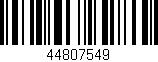 Código de barras (EAN, GTIN, SKU, ISBN): '44807549'