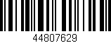 Código de barras (EAN, GTIN, SKU, ISBN): '44807629'