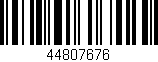 Código de barras (EAN, GTIN, SKU, ISBN): '44807676'