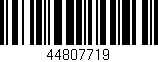 Código de barras (EAN, GTIN, SKU, ISBN): '44807719'