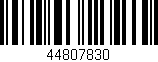 Código de barras (EAN, GTIN, SKU, ISBN): '44807830'