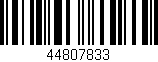 Código de barras (EAN, GTIN, SKU, ISBN): '44807833'