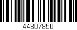 Código de barras (EAN, GTIN, SKU, ISBN): '44807850'