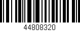 Código de barras (EAN, GTIN, SKU, ISBN): '44808320'