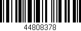 Código de barras (EAN, GTIN, SKU, ISBN): '44808378'