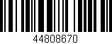 Código de barras (EAN, GTIN, SKU, ISBN): '44808670'