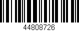 Código de barras (EAN, GTIN, SKU, ISBN): '44808726'