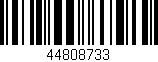 Código de barras (EAN, GTIN, SKU, ISBN): '44808733'