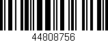 Código de barras (EAN, GTIN, SKU, ISBN): '44808756'