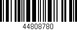 Código de barras (EAN, GTIN, SKU, ISBN): '44808780'