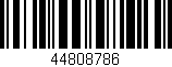 Código de barras (EAN, GTIN, SKU, ISBN): '44808786'