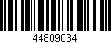 Código de barras (EAN, GTIN, SKU, ISBN): '44809034'