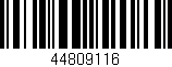 Código de barras (EAN, GTIN, SKU, ISBN): '44809116'