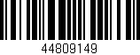 Código de barras (EAN, GTIN, SKU, ISBN): '44809149'