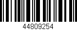 Código de barras (EAN, GTIN, SKU, ISBN): '44809254'