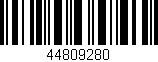 Código de barras (EAN, GTIN, SKU, ISBN): '44809280'